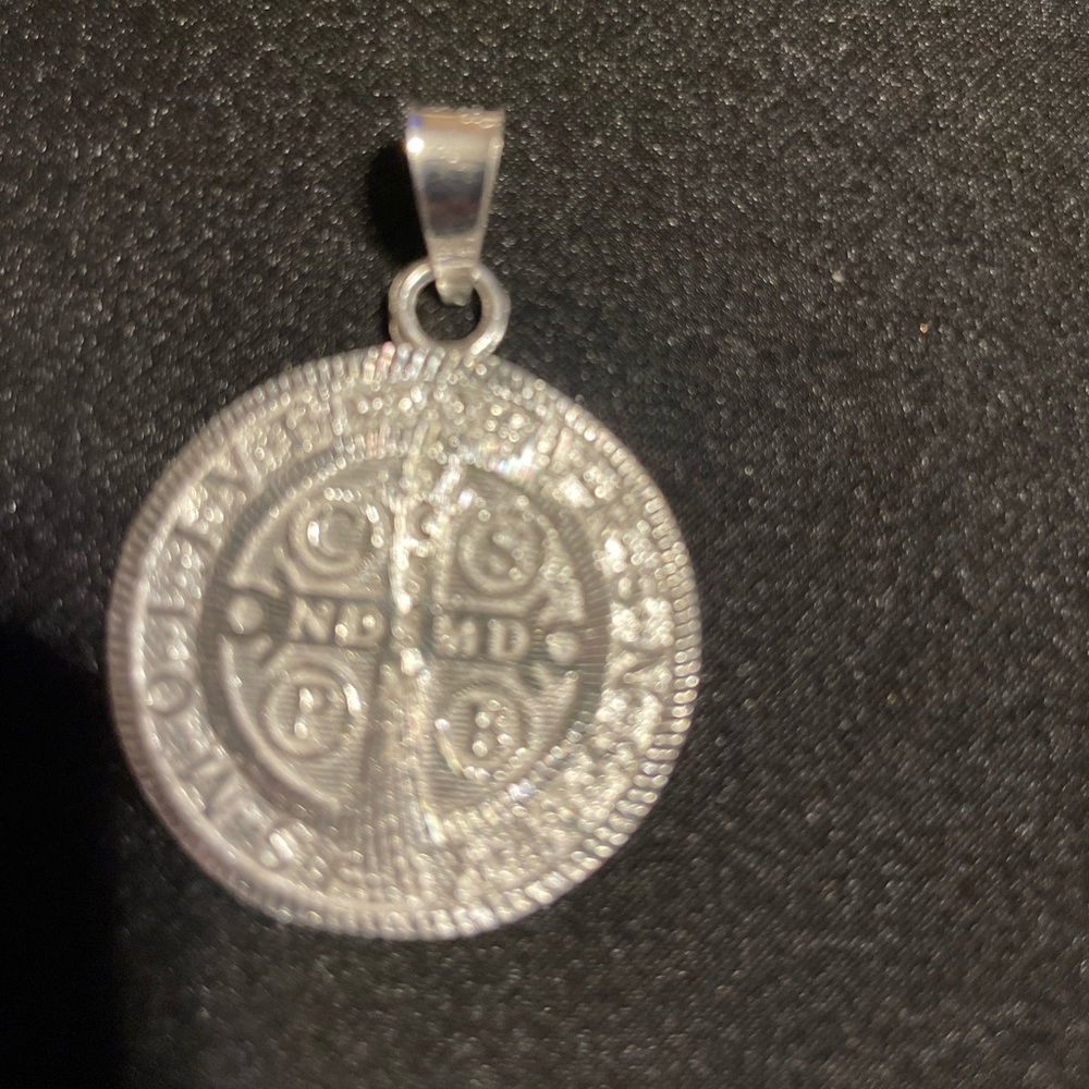 925 Sterling Silver Saint Benedict Pendant San Benito Dije Handmade Taxco Mexico